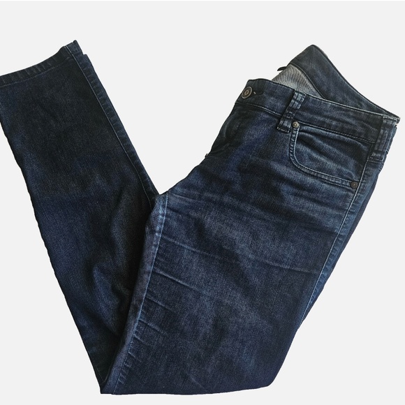 Armani Jeans Mens Jeans 30 Slim Fit Dark Wash Denim AJ Eagle Zip Pockets 30x30 - Picture 1 of 13
